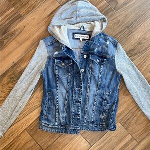 Women’s Express Denim Jacket with Gray Sleeves